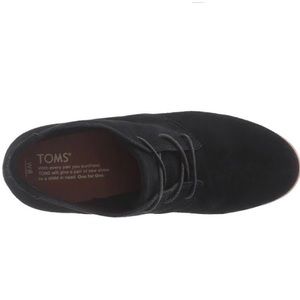 Toms Shoes - Toms Lunata Black Suede Lace Up Bootie Toms Shoes - Toms Lunata Black Suede Lace Up Bootie